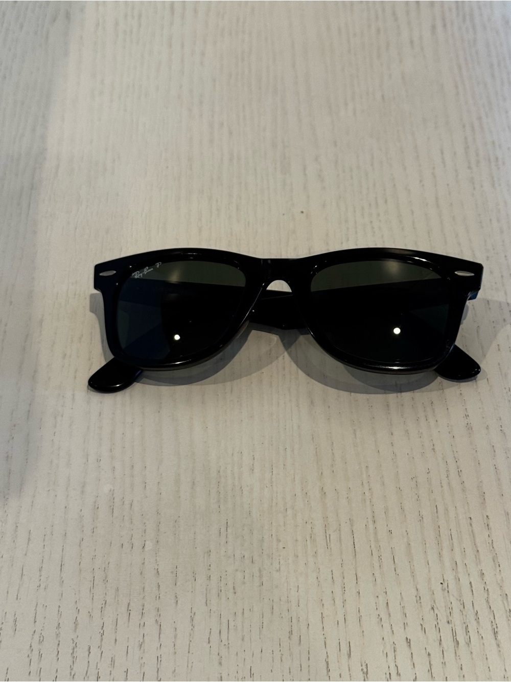 Ray-Ban Black Wayfarer Sunglasses with Dark Lenses